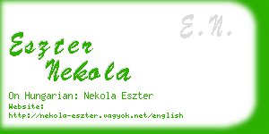 eszter nekola business card